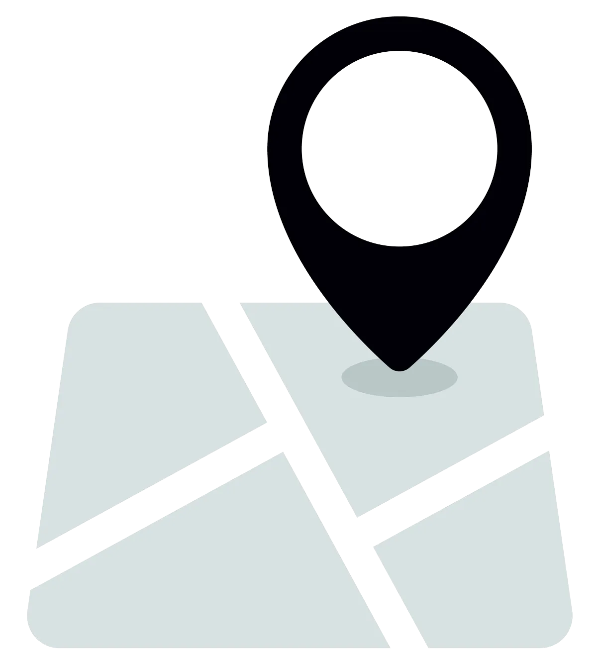 decorative map icon with a pin